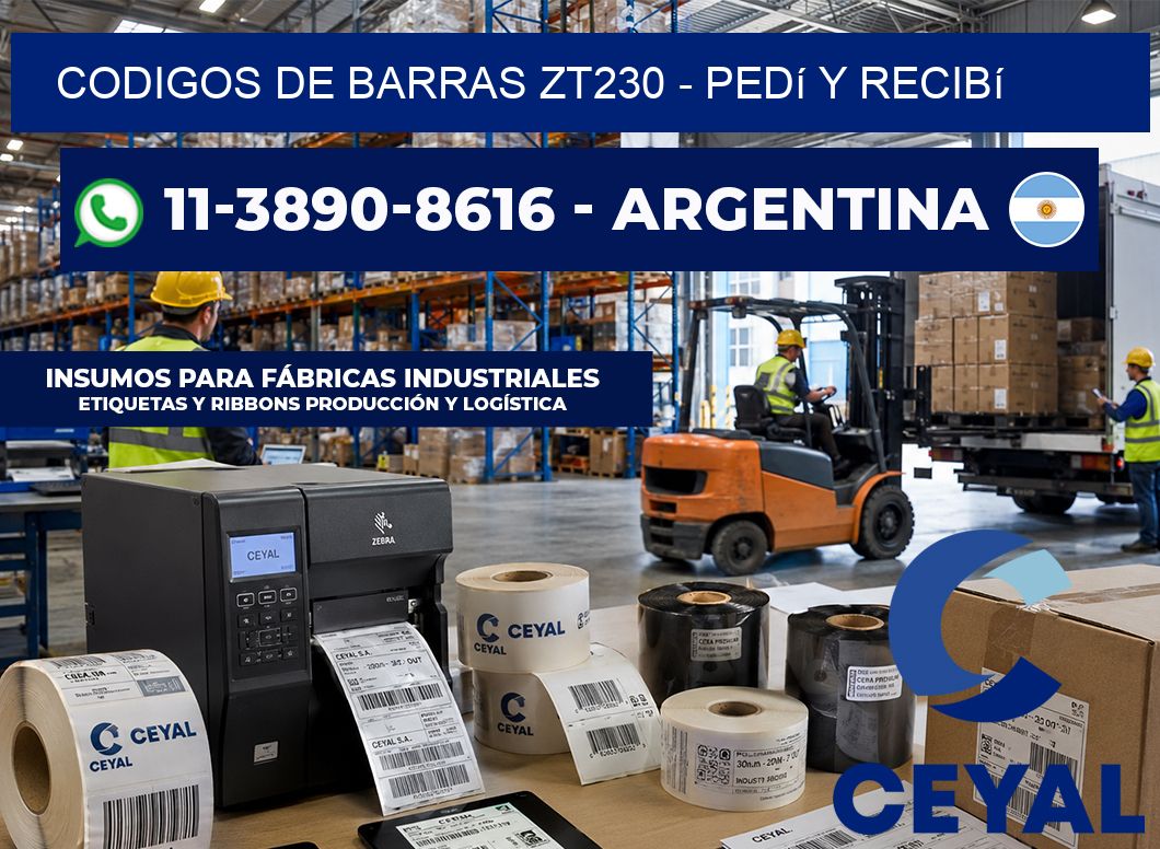 codigos de barras zt230 – Pedí y recibí