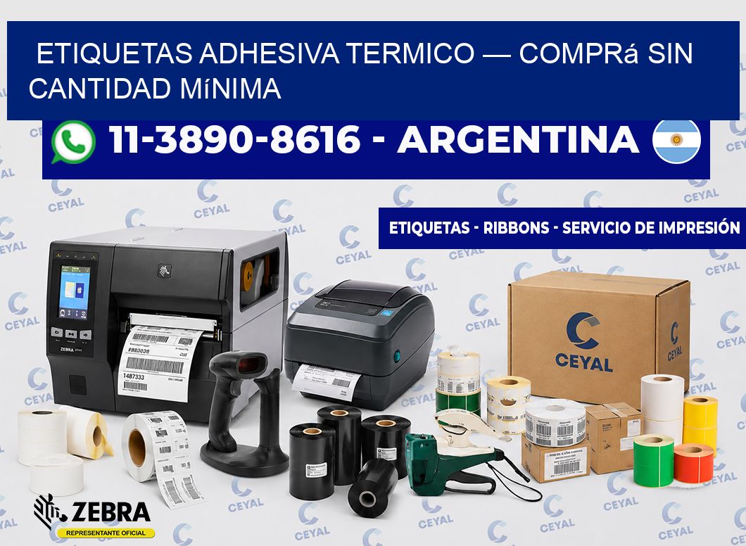 etiquetas adhesiva termico — Comprá sin cantidad mínima