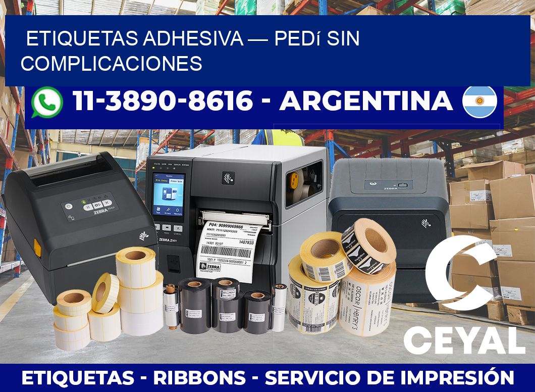 etiquetas adhesiva — Pedí sin complicaciones