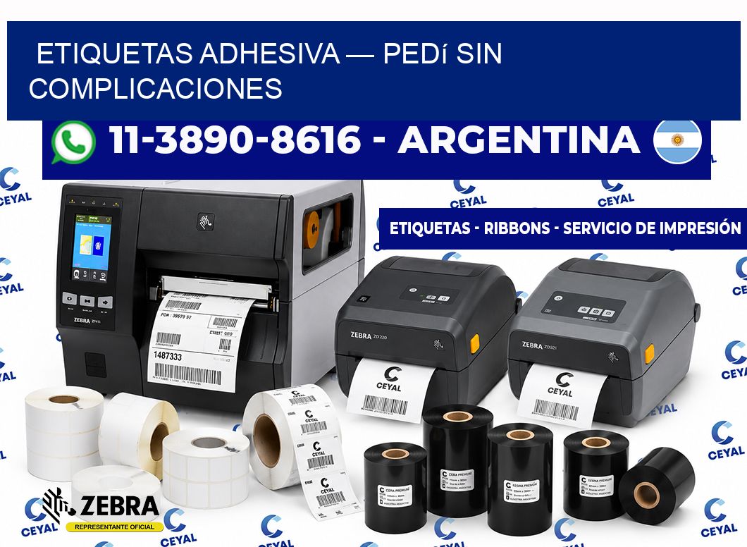 etiquetas adhesiva — Pedí sin complicaciones