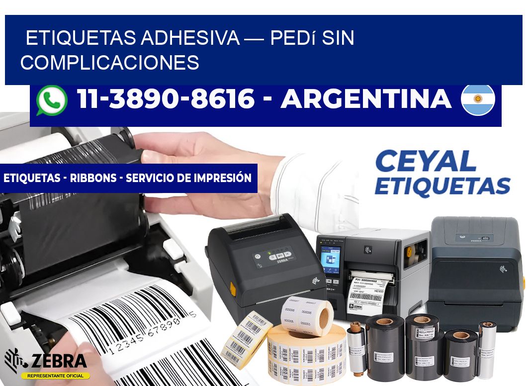 etiquetas adhesiva — Pedí sin complicaciones