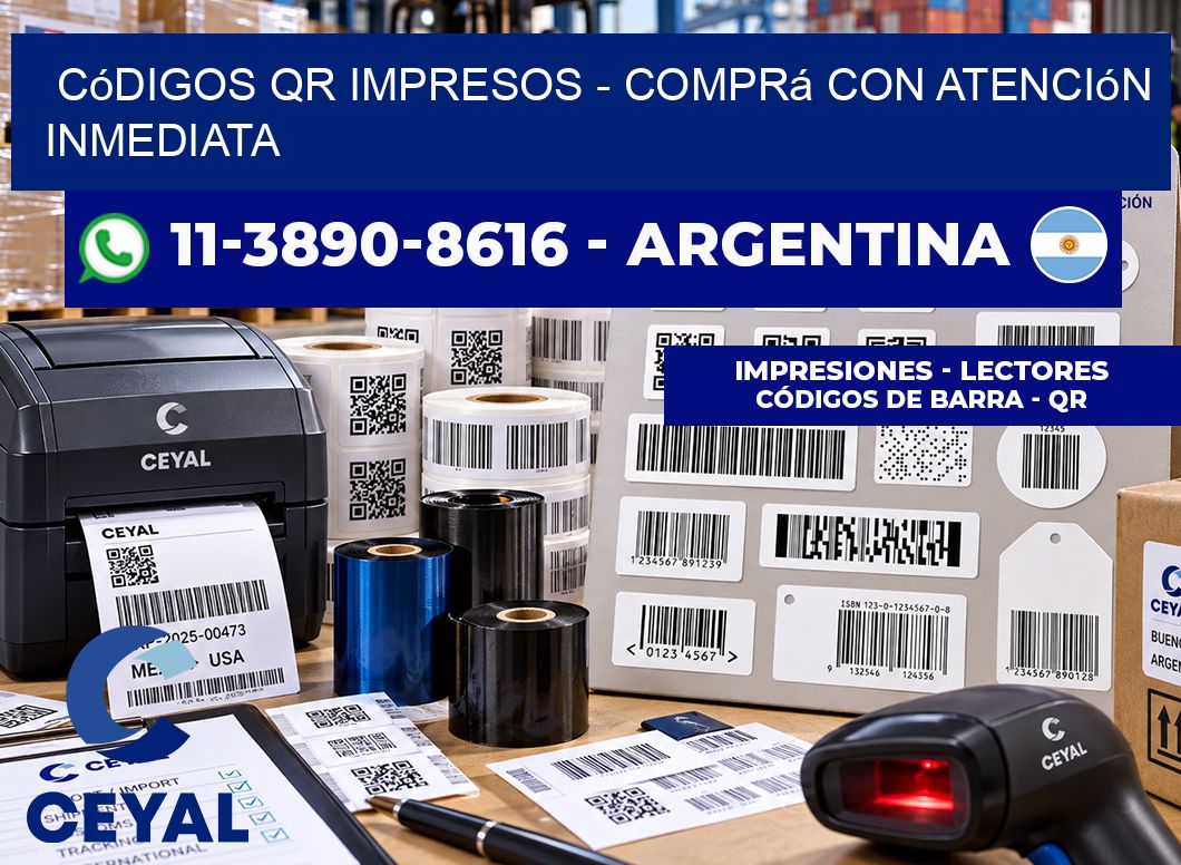 Códigos QR Impresos - Comprá con atención inmediata