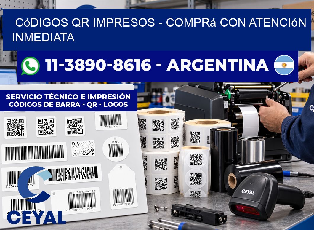 Códigos QR Impresos - Comprá con atención inmediata