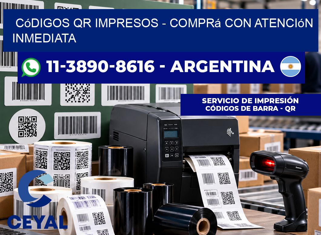 Códigos QR Impresos - Comprá con atención inmediata