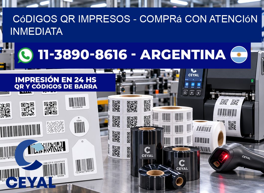 Códigos QR Impresos – Comprá con atención inmediata