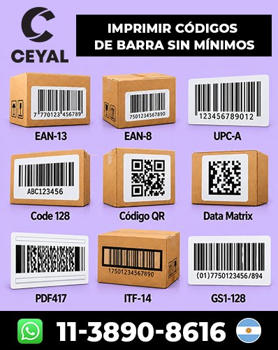 etiquetas para códigos ean13 Arg